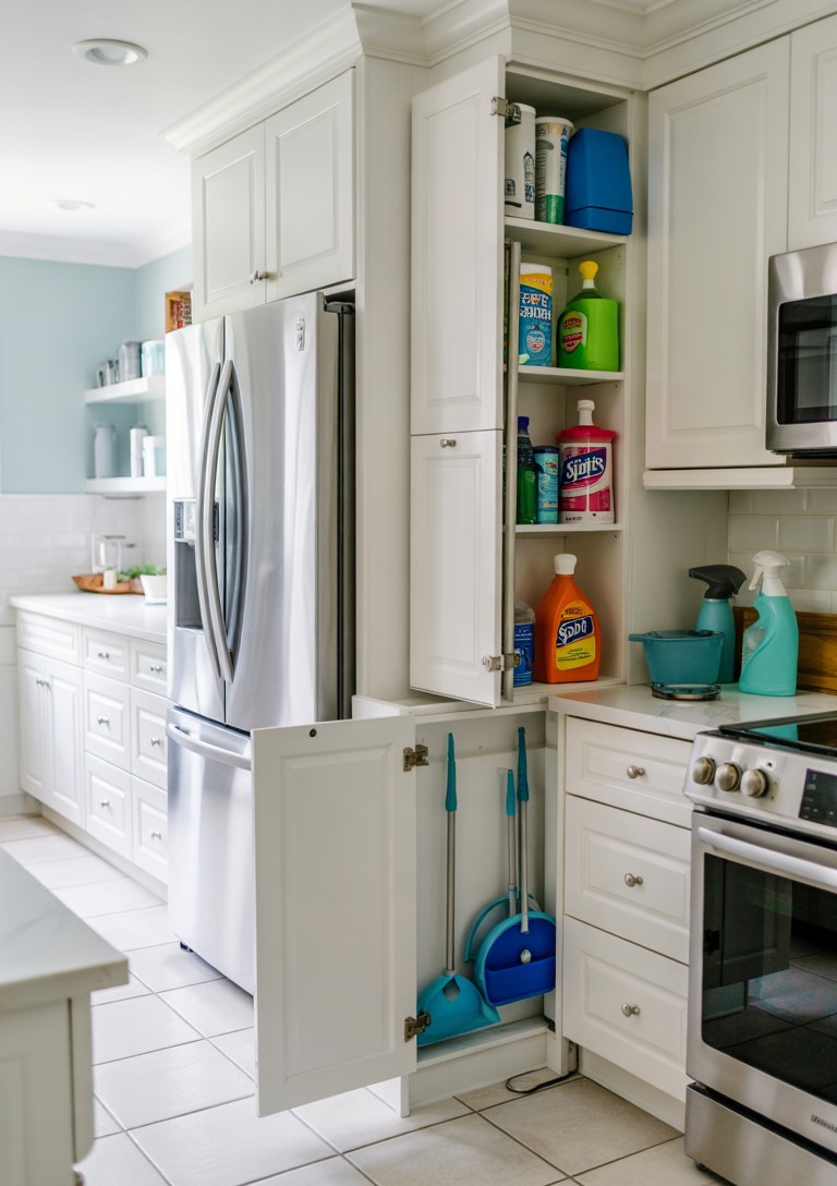 Kitchen Cabinet Organization Ideas For Cleaning Supplies Storage