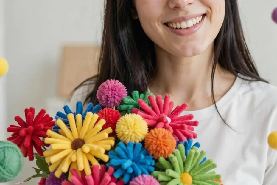 Pipe Cleaner Yarn Flowers: Easy DIY Gifts for Loved Ones | Yarn Craft Diy