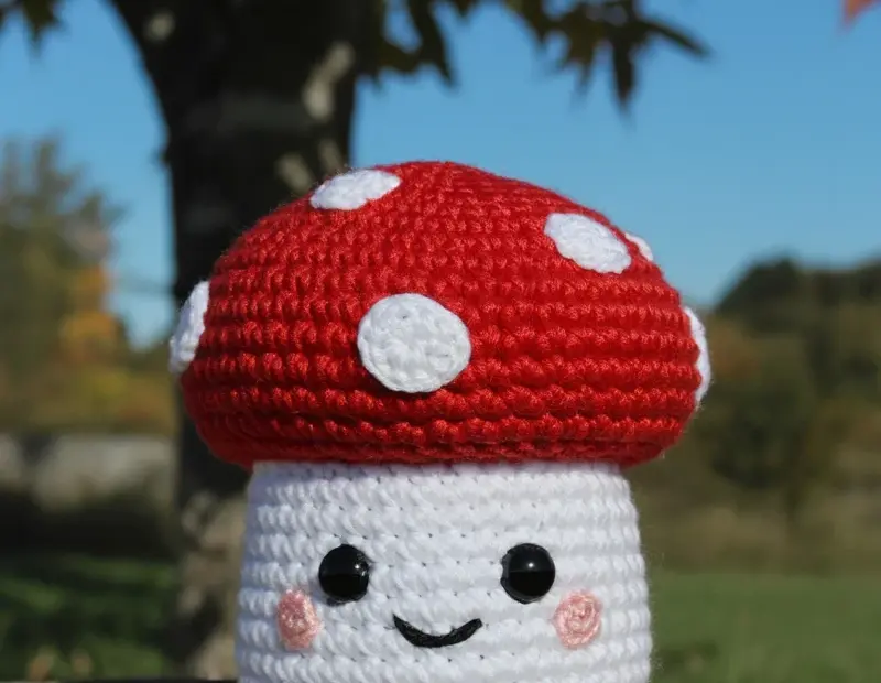 Free Amigurumi Mushroom Pattern | Kawaii Red Toadstool Plush | Easy Crochet Project
