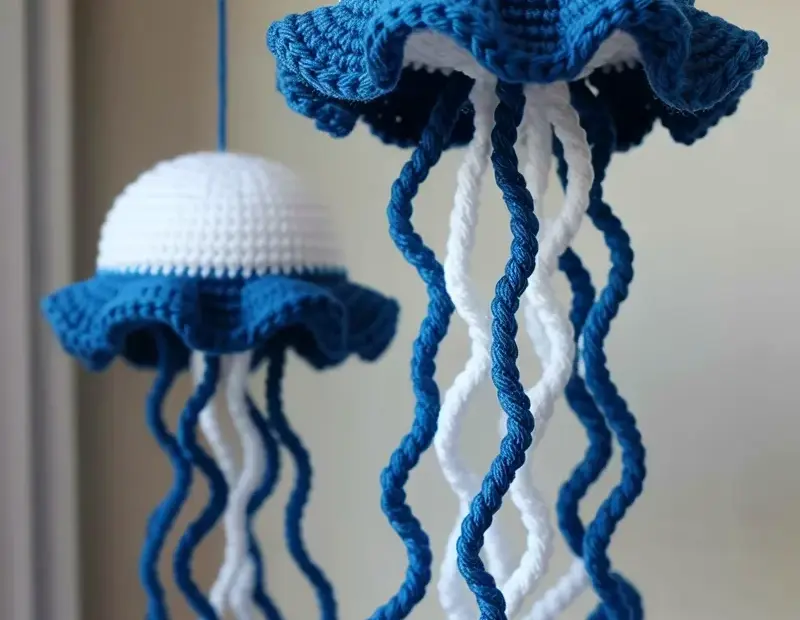 These Crochet Jellyfish Are My Favorite Summer Craft for the Baby's Room