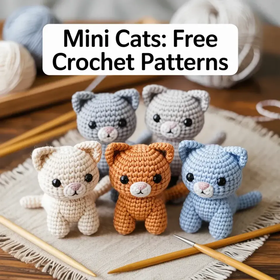 Free Crochet Cat Patterns: Mini Amigurumi Cats From Scrap Yarn