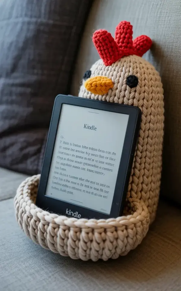 Kindle Chicken Holder Cozy β Cute Handmade Knitted E-reader Nest