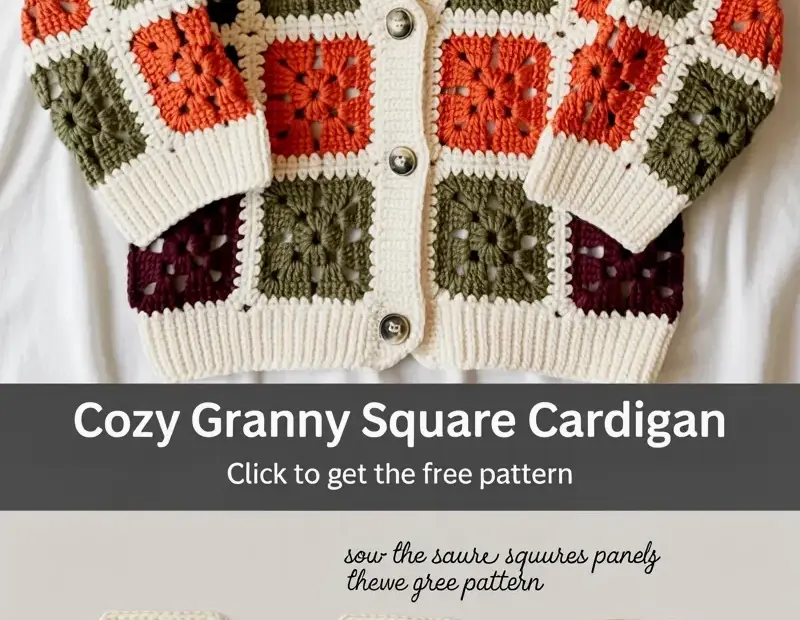 How to Crochet a Granny Square Cardigan - Free Pattern & Tutorial