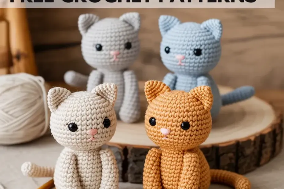Free Mini Crochet Cat Patterns - Cute Amigurumi Cats on a Budget